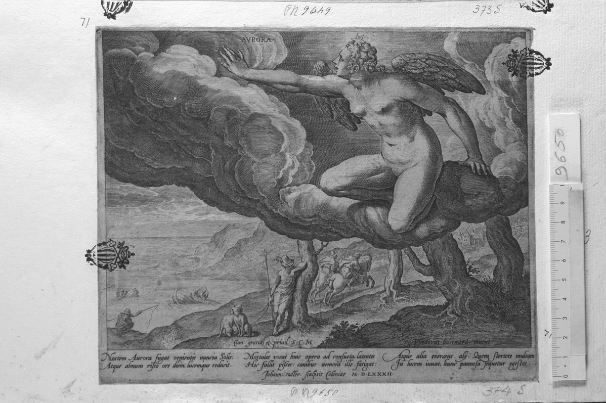 Le quattro parti del giorno: Aurora (stampa) di Sadeler Johannes (sec. XVII)