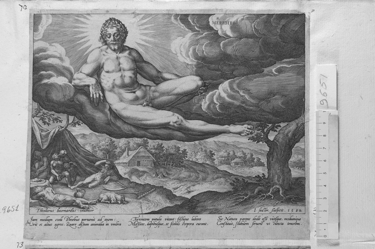 Le quattro parti del giorno: Meriggio (stampa) di Sadeler Johannes (sec. XVII)
