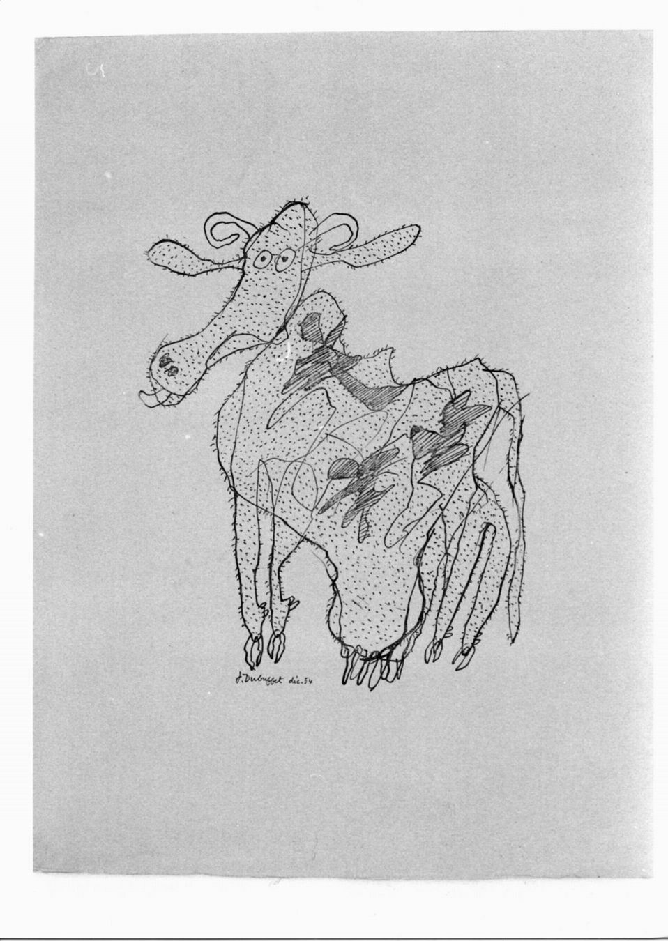 la vache, vacca (stampa) di Dubuffet Jean (sec. XX)