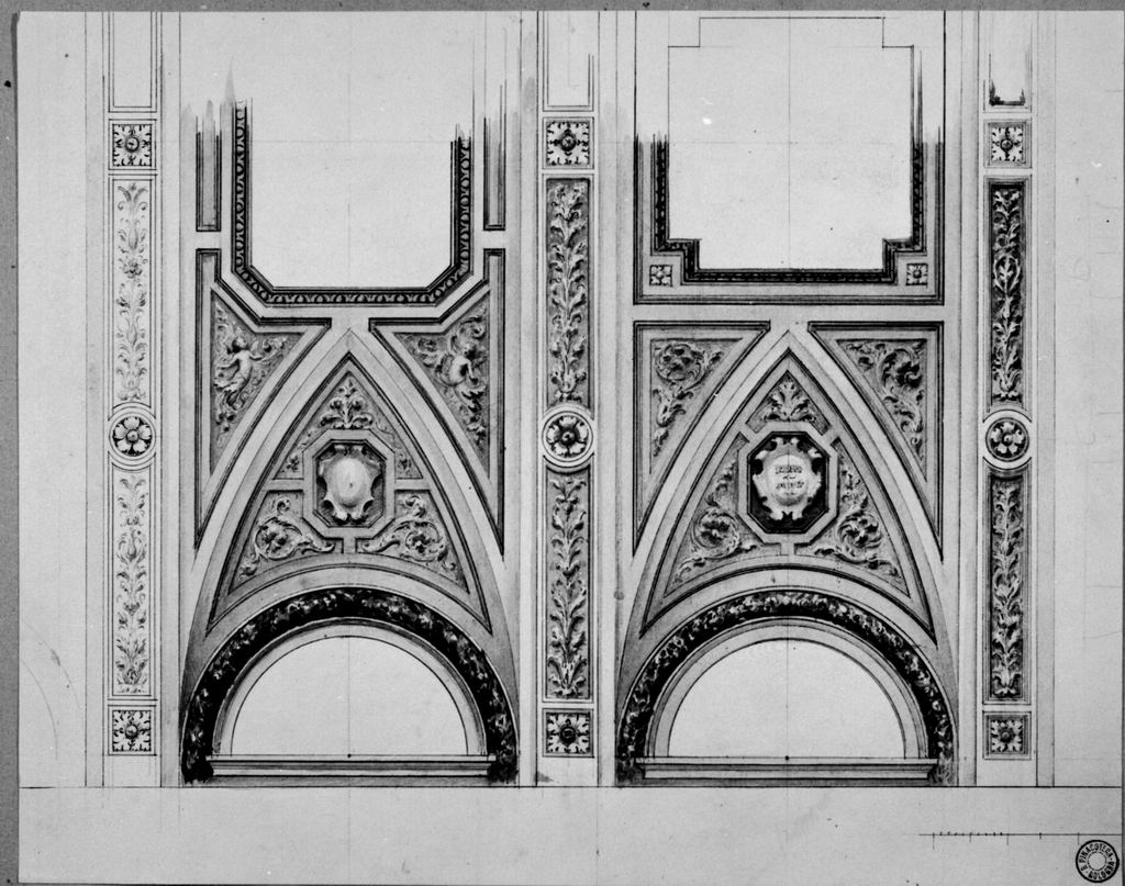 motivi decorativi (disegno) di Baldi Giovan Battista (secc. XIX/ XX)