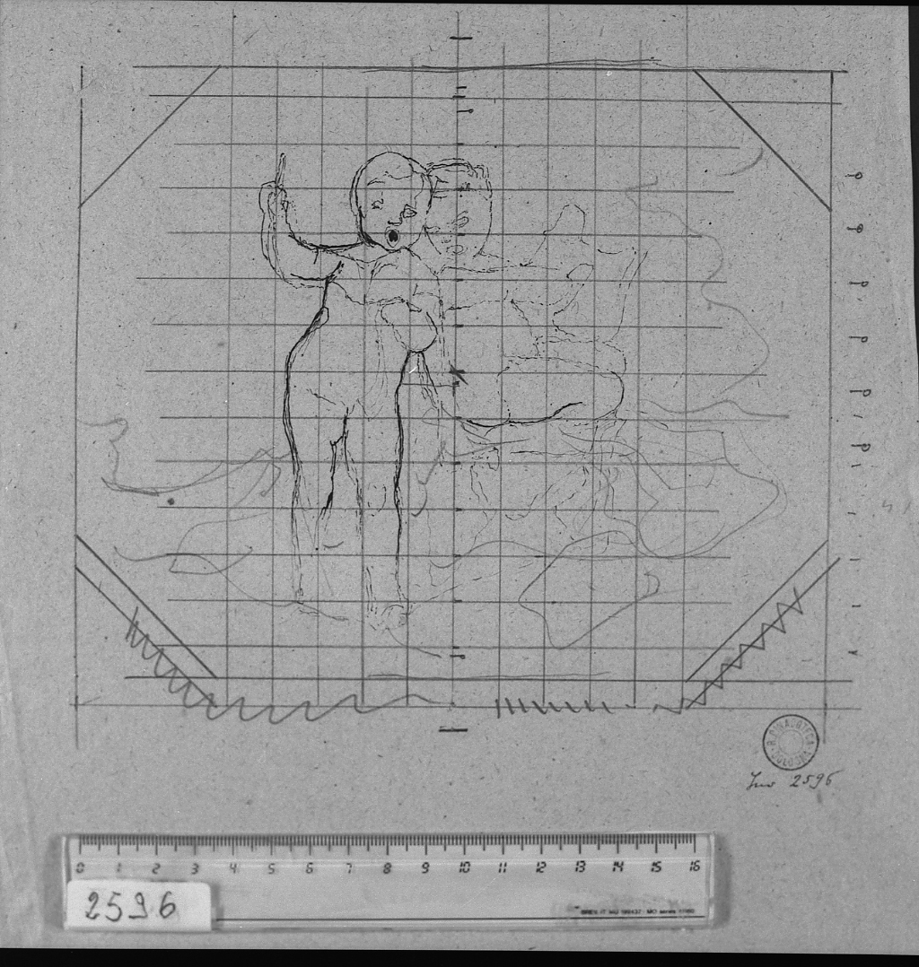 studio di figure (disegno) di Serra Lugi (sec. XIX)