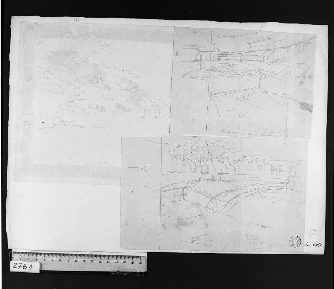 vedute (disegno, insieme) di Serra Lugi (seconda metà sec. XIX)