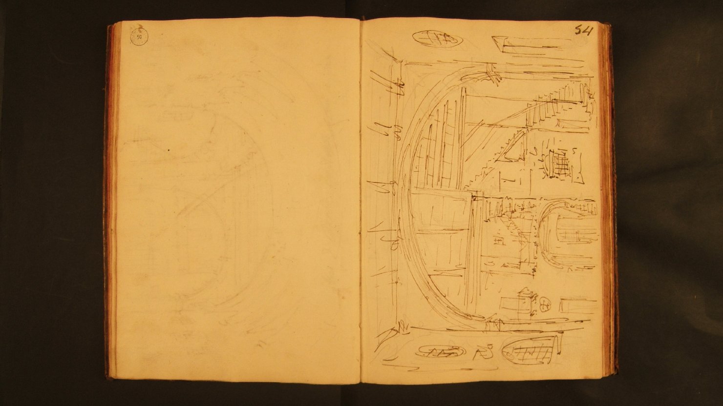 atrio di carcere (disegno, elemento d'insieme) di Galliari Fabrizio (attribuito) (sec. XVIII)