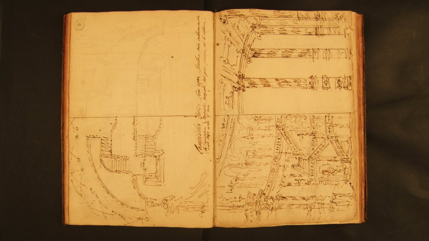 Campidoglio/ pianta di scena (disegno, elemento d'insieme) di Galliari Fabrizio (attribuito) (sec. XVIII)