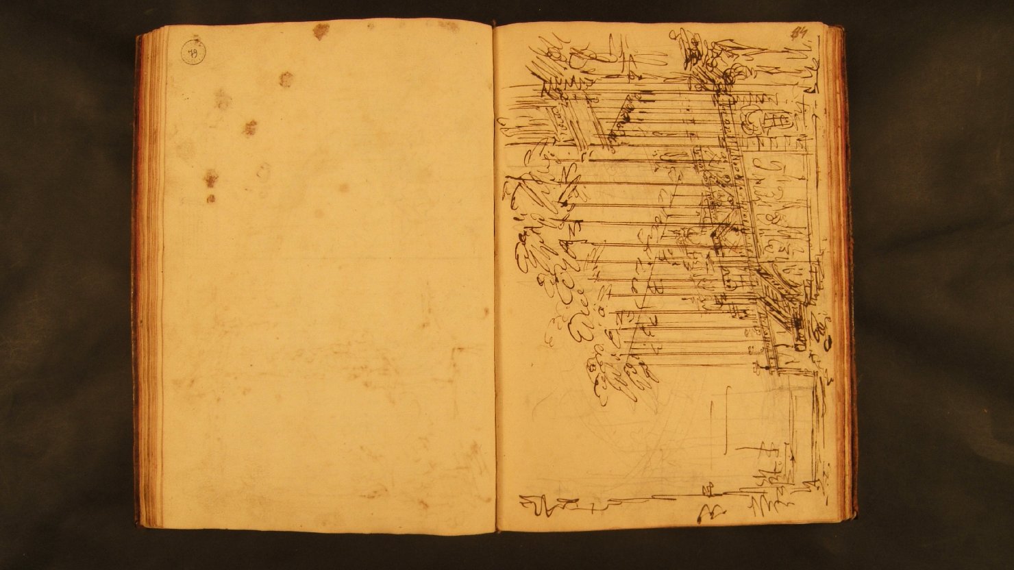 giardini pensili (disegno, elemento d'insieme) di Galliari Fabrizio (attribuito) (sec. XVIII)