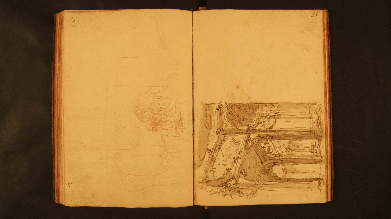 appartamento/ pianta di scena (disegno, elemento d'insieme) di Galliari Fabrizio (attribuito) (sec. XVIII)