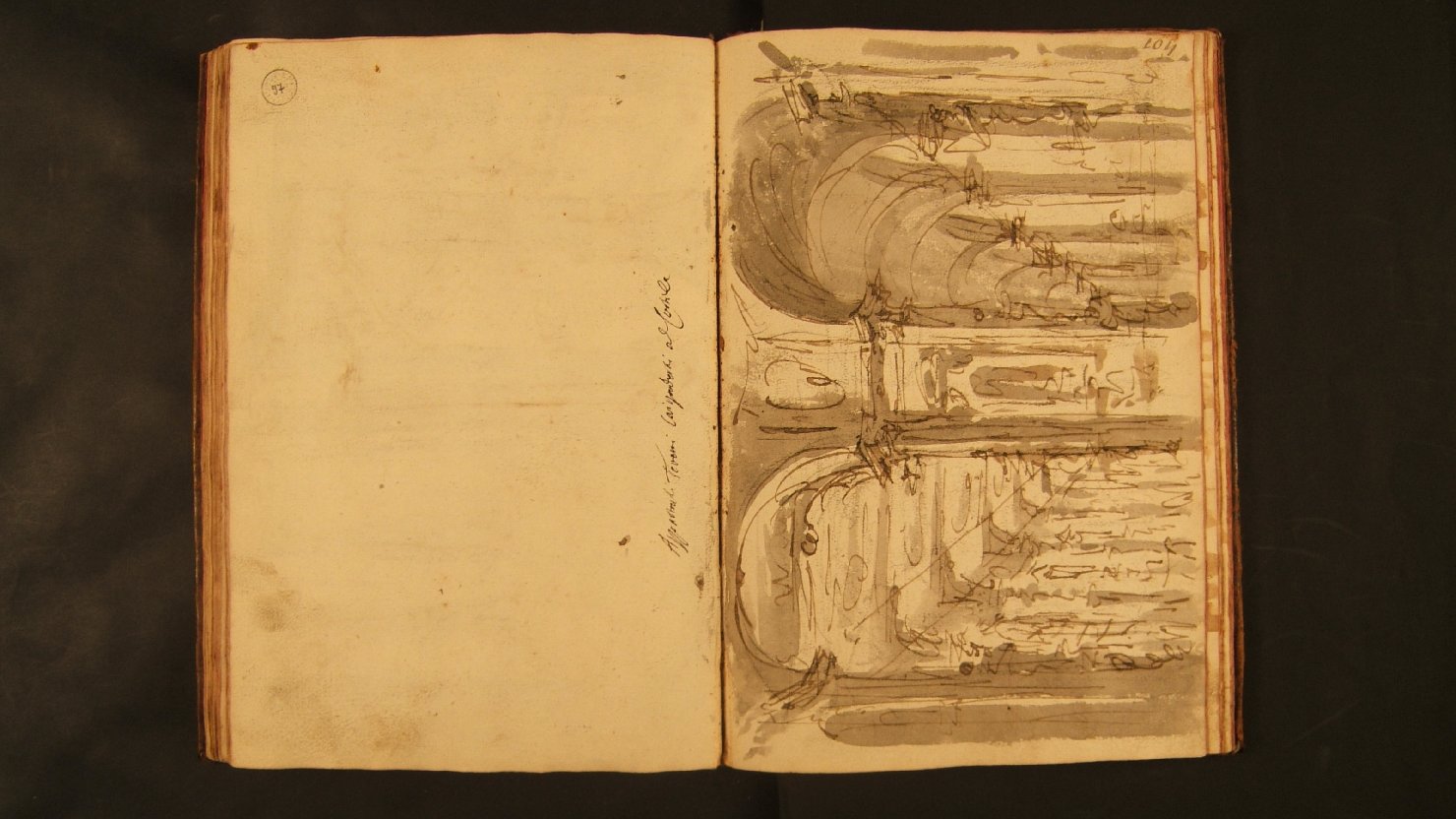 appartamenti (disegno, elemento d'insieme) di Galliari Fabrizio (attribuito) (sec. XVIII)