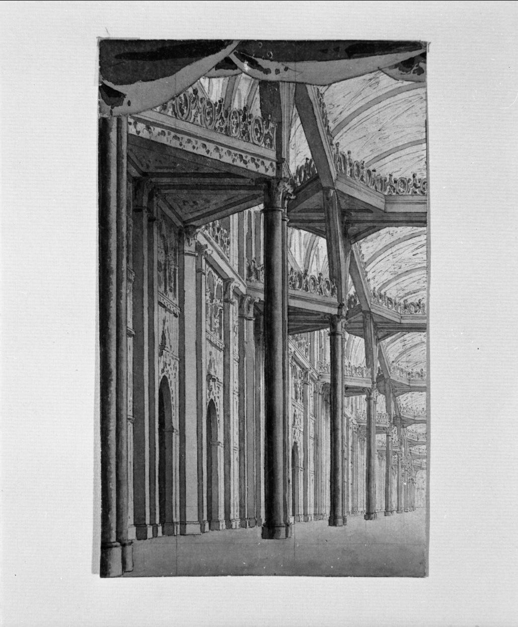 gallerie (disegno) di Galliari Giovanni il Giovane (attribuito) (sec. XVIII)