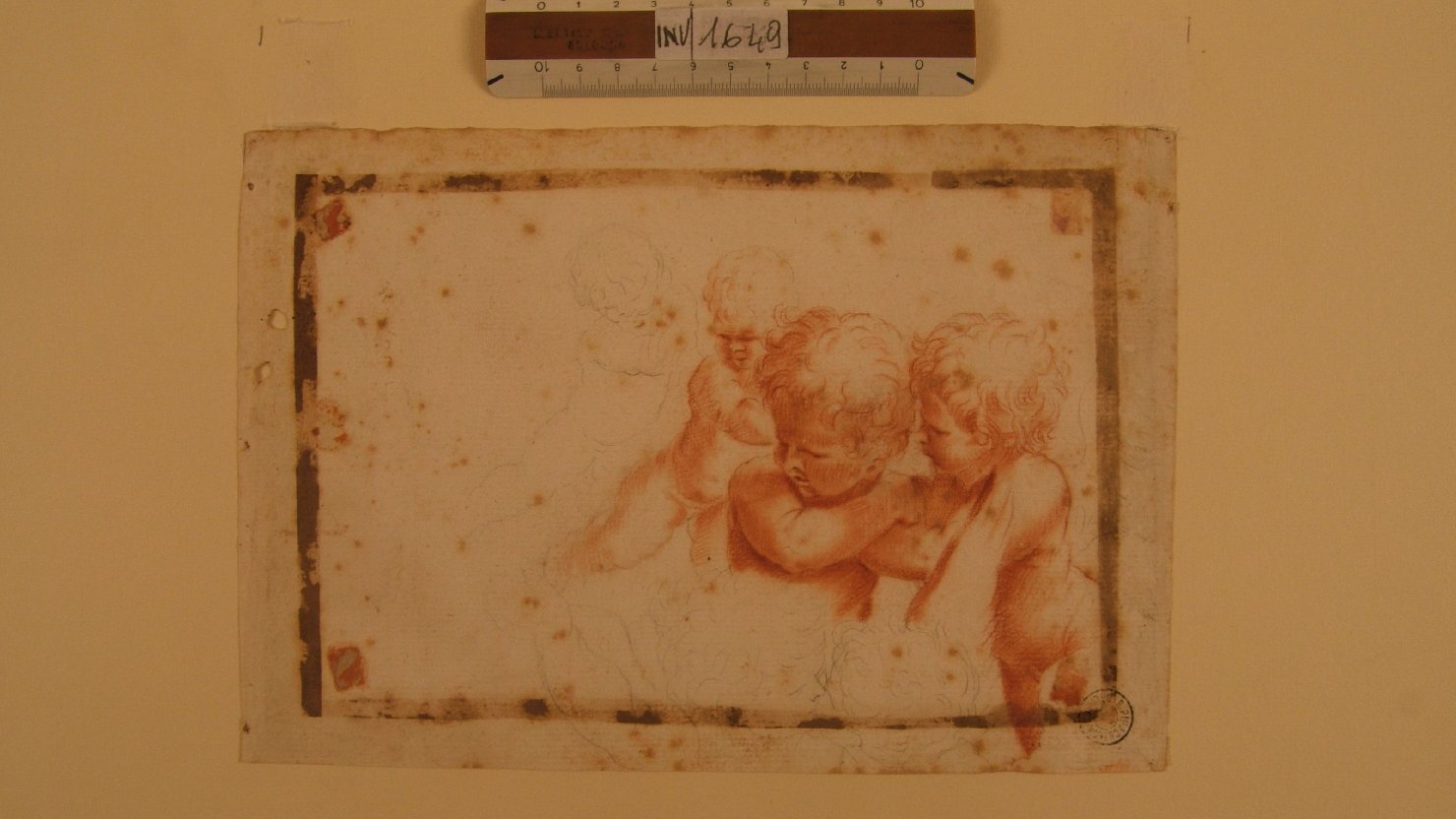 studio con putti (disegno, opera isolata) di Franceschini Marcantonio (attribuito) (sec. XVII)