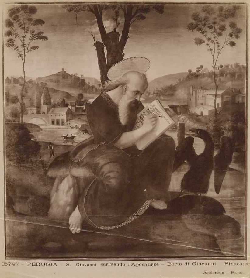 Berto di Goivanni/ S. Giovanni scrive l'Apocalisse/ Perugia/ Pinacoteca (positivo) di Berto di Giovanni, Anderson, Domenico (XX)