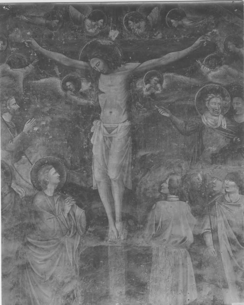 Affreschi - Crocifissione (positivo) di Gabinetto Fotografico Nazionale - Anonimo riminese del XIV secolo (XX)