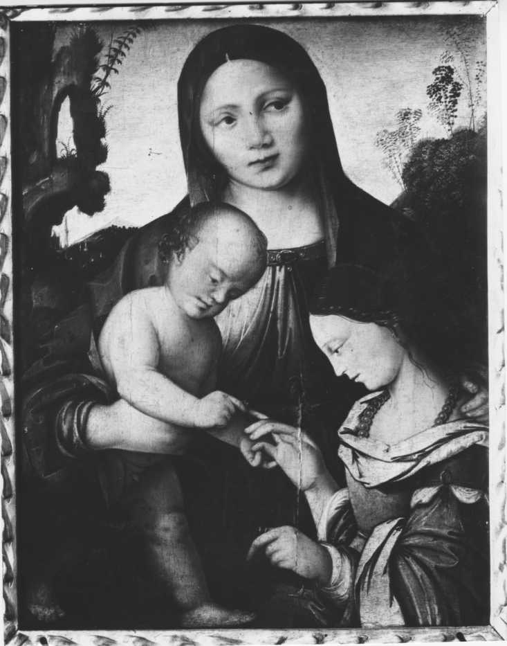 Dipinti - Sposalizio di Santa Caterina (positivo) di Zaganelli, Bernardino, Photographie Bulloz (XIX/ XX)