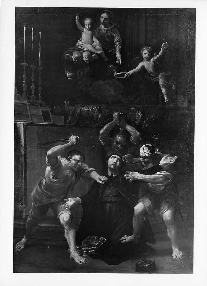 Dipinti - Martirio di Pietro d'Arbues (positivo) di Crespi, Giuseppe Maria, Villani, Achille (ditta) (XX)
