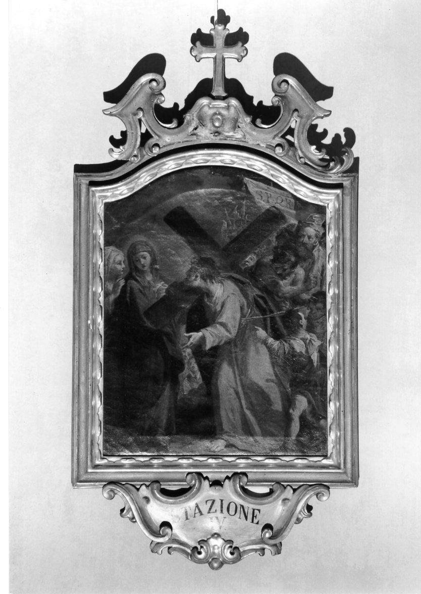 stazione IV: Gesù incontra la Madonna (dipinto, elemento d'insieme) di Gandolfi Gaetano (maniera) (seconda metà sec. XVIII)