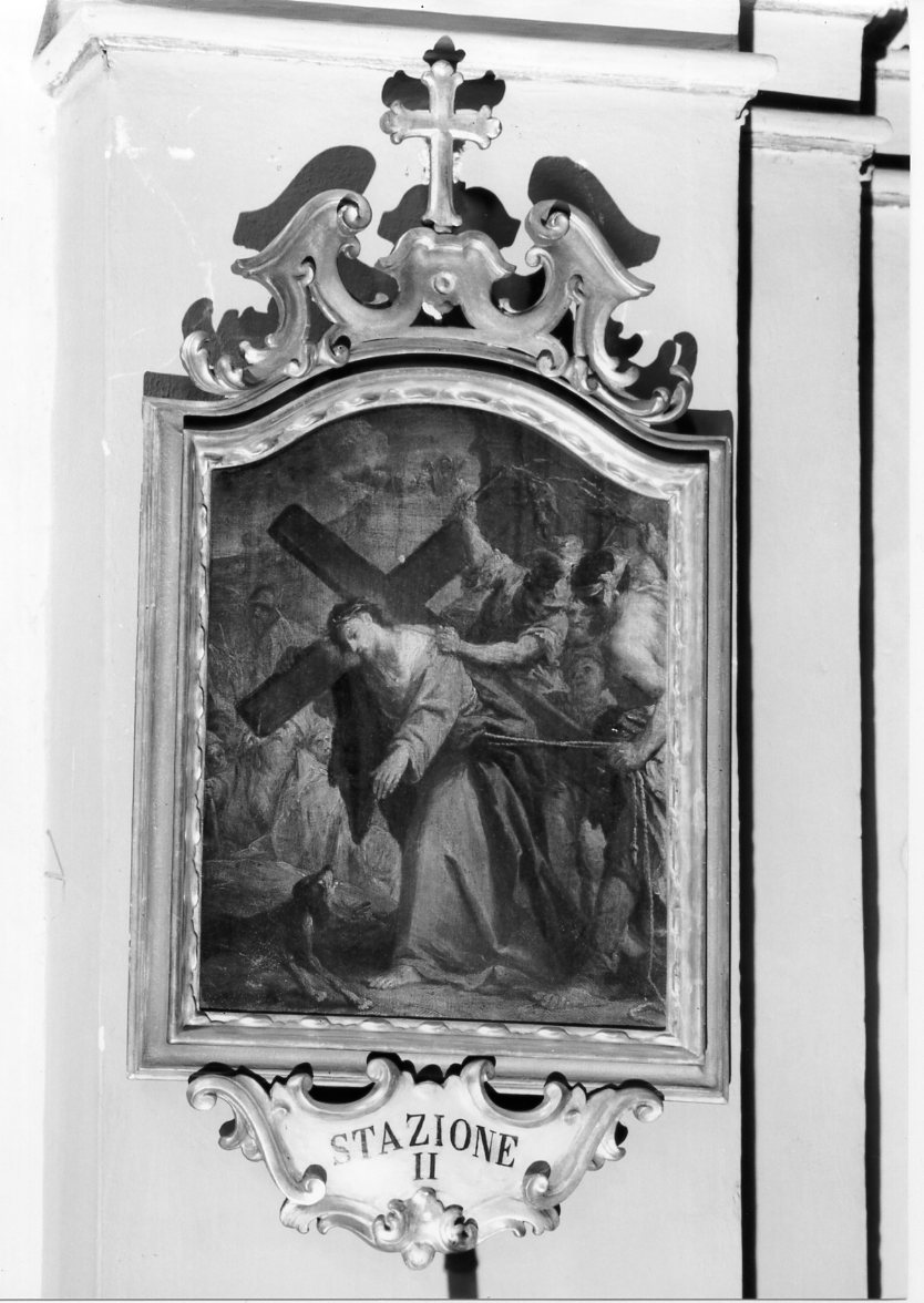 stazione II: Gesù caricato della croce (dipinto, elemento d'insieme) di Gandolfi Gaetano (maniera) (seconda metà sec. XVIII)