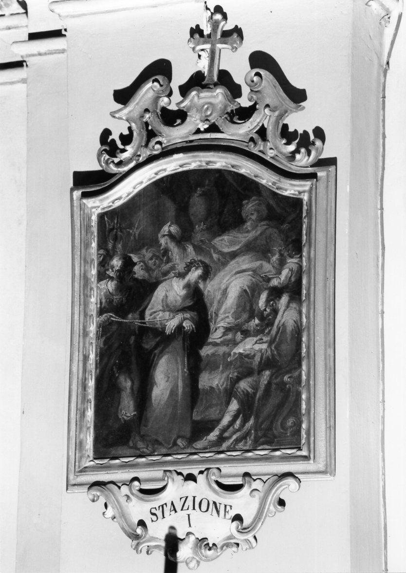 stazione I: Gesù condannato a morte (dipinto, elemento d'insieme) di Gandolfi Gaetano (maniera) (seconda metà sec. XVIII)