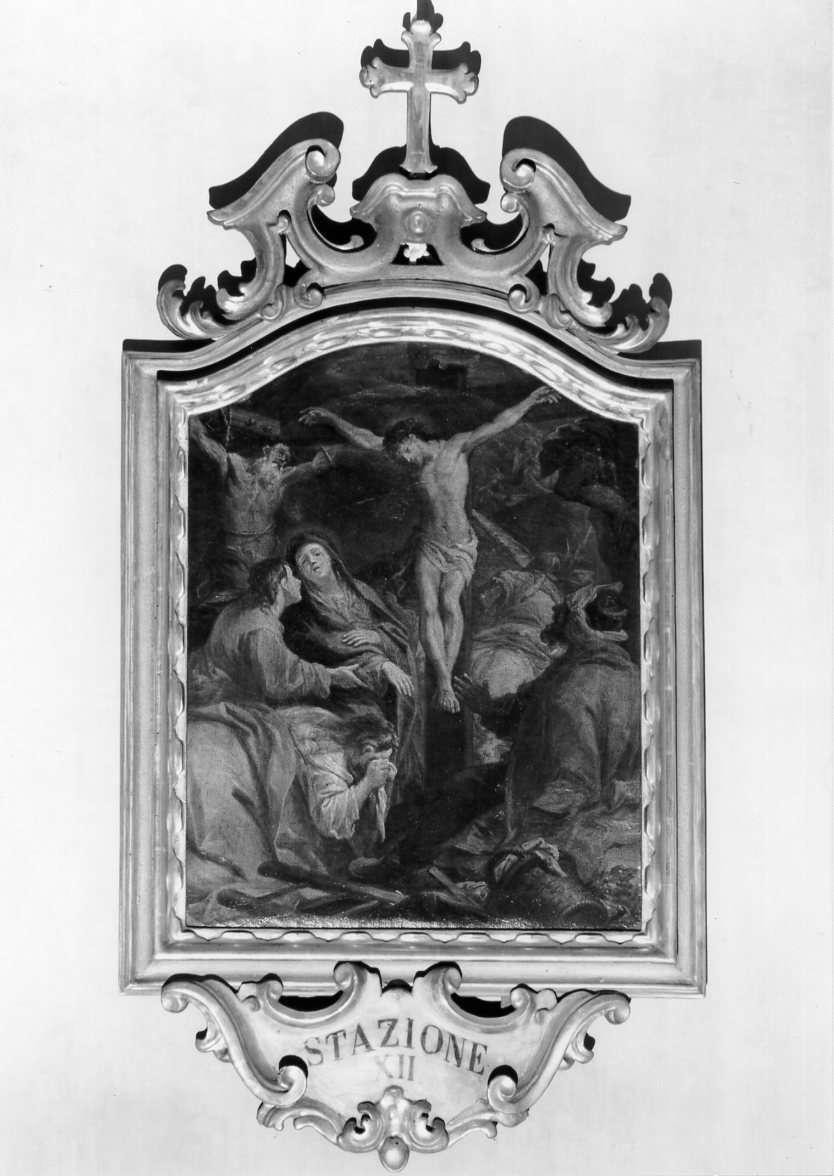 stazione XII: Gesù innalzato e morto in croce (dipinto, elemento d'insieme) di Gandolfi Gaetano (maniera) (seconda metà sec. XVIII)