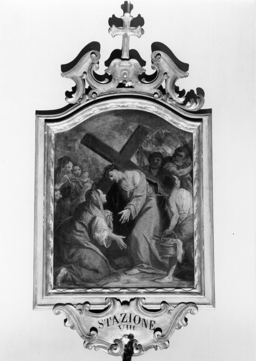 stazione VIII: Gesù consola le donne di Gerusalemme (dipinto, elemento d'insieme) di Gandolfi Gaetano (maniera) (seconda metà sec. XVIII)