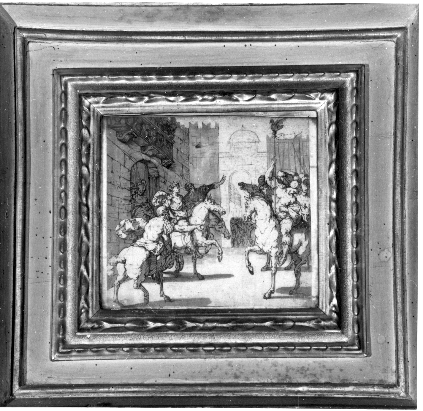 Cristo crocifisso con la Madonna, Santa Maria Maddalena, San Giovanni Evangelista (dipinto) di Guariento di Arpo da Padova (attribuito) (sec. XIV)