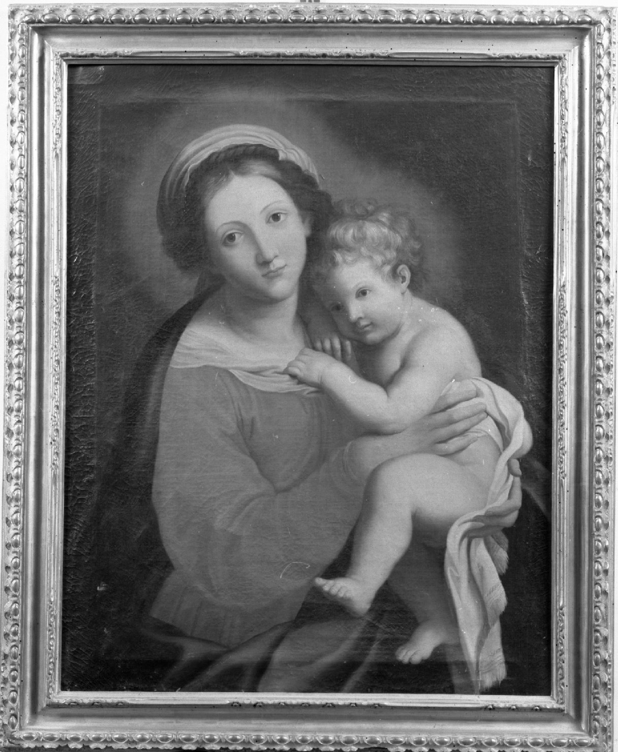 Madonna col Bambino (dipinto, elemento d'insieme) - ambito italiano (seconda metà sec. XVII)