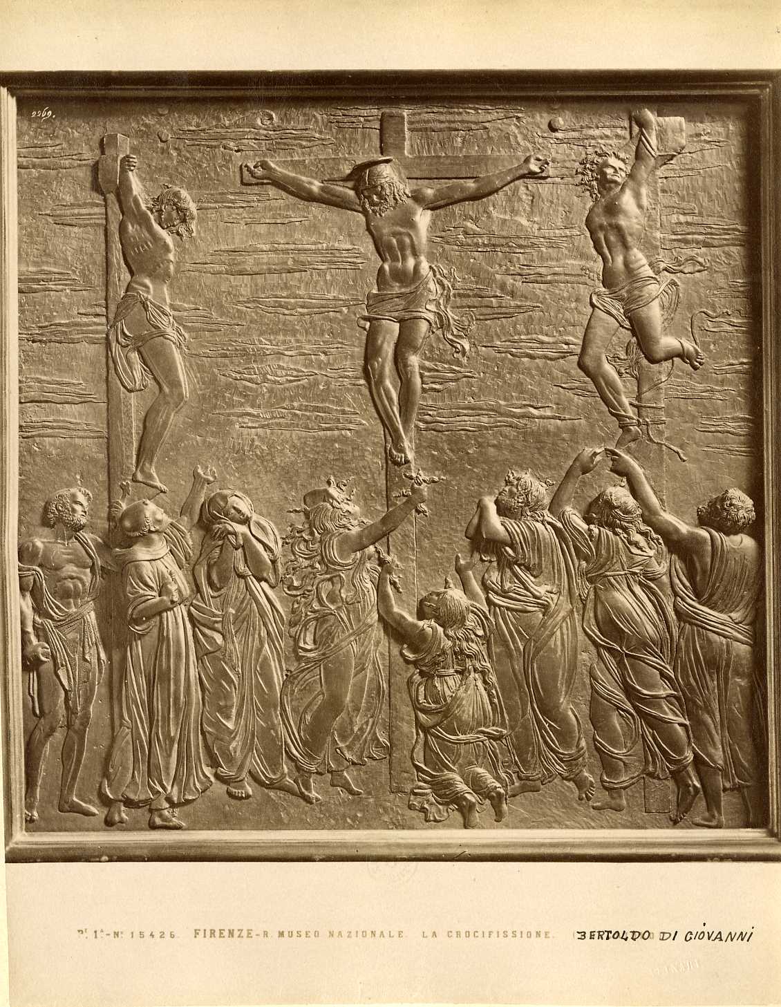 Crocifissione di Cristo - Sculture (positivo) di Bertoldo di Giovanni, Fratelli Alinari (ditta) (XIX/ XX)
