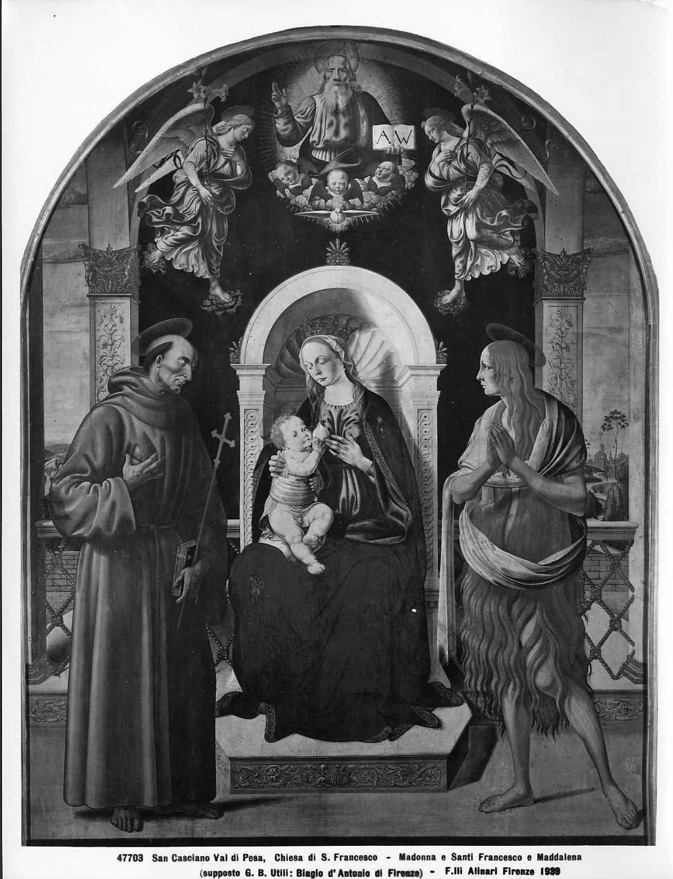Madonna con Bambino e santi - Dipinti (positivo) di Biagio d'Antonio, Giovanni Battista Utili da Faenza (attr), Fratelli Alinari I.D.E.A. S.p.A (ditta) (XX)