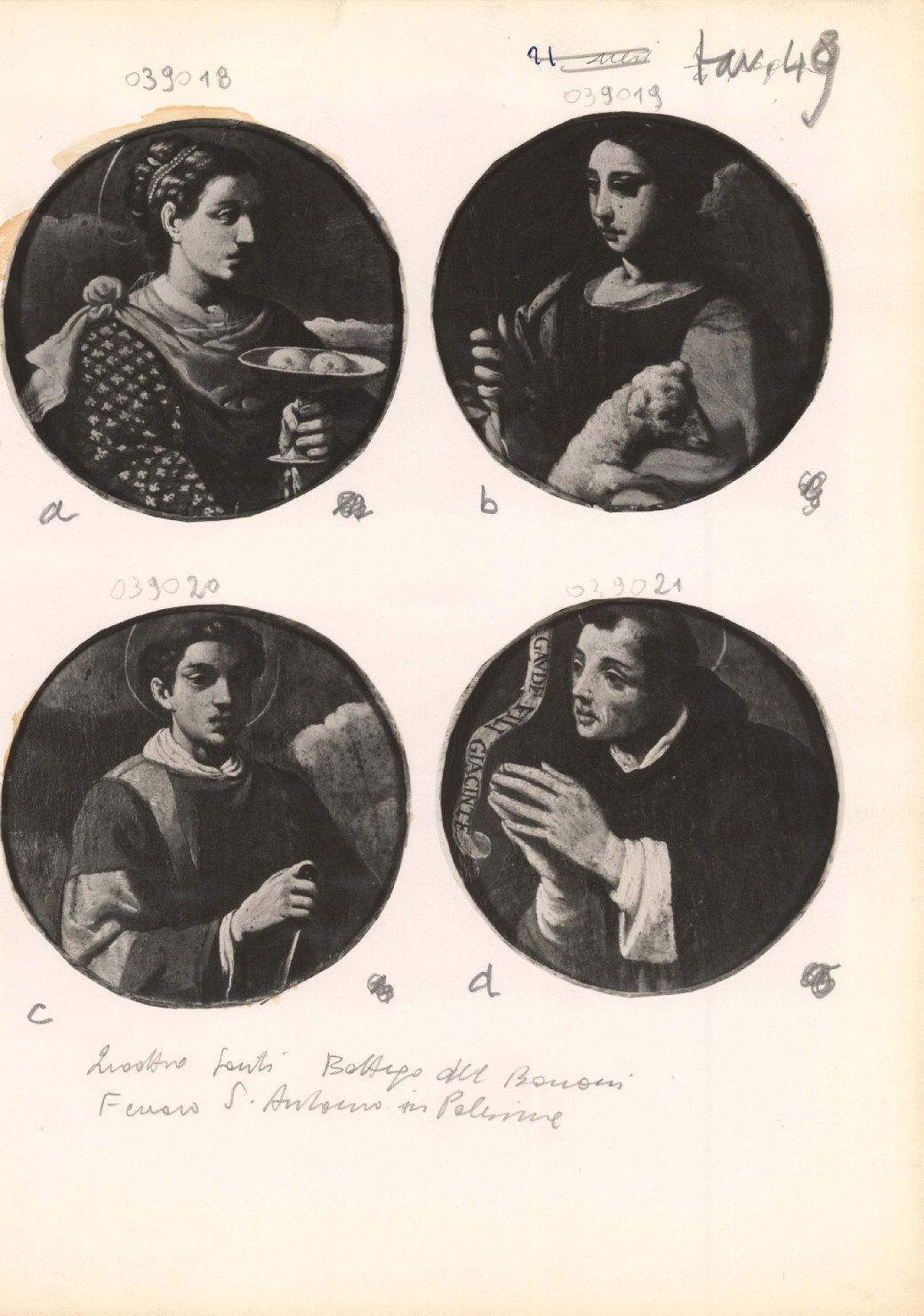 Quattro santi - Dipinti (positivo) di Bononi, Carlo (scuola), Anonimo (XX)