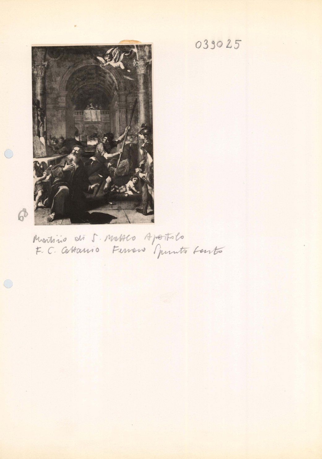 Martirio di San Matteo Apostolo - Dipinti (positivo) di Catanio, Francesco Costanzo, Anonimo (XX)