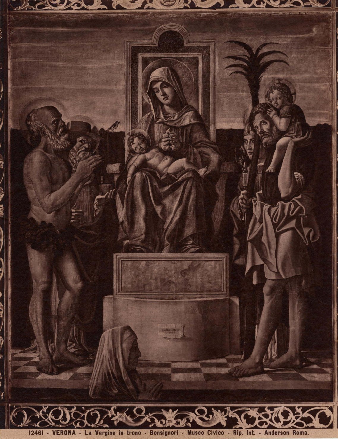 Madonna con Bambino e santi - Dipinti (positivo) di Bonsignori, Francesco, Anderson, Domenico (ditta) (XIX/ XX)