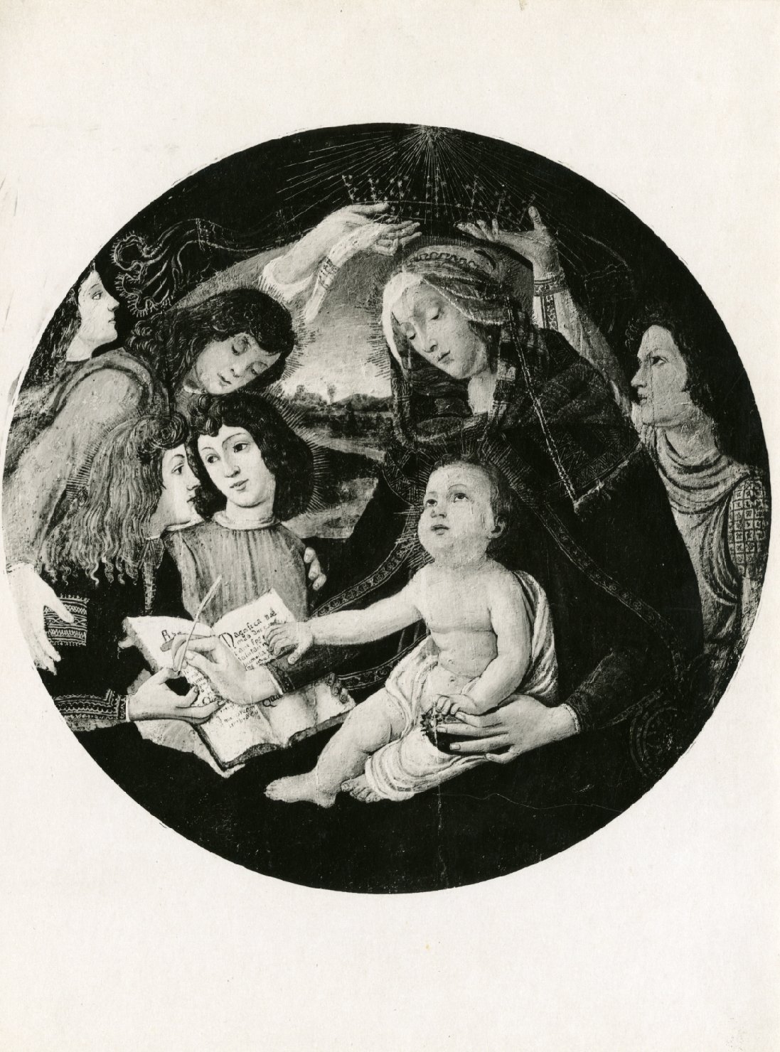 Madonna del Magnificat - Dipinti (positivo) di Botticelli, Sandro, Anonimo - ambito fiorentino (XX)