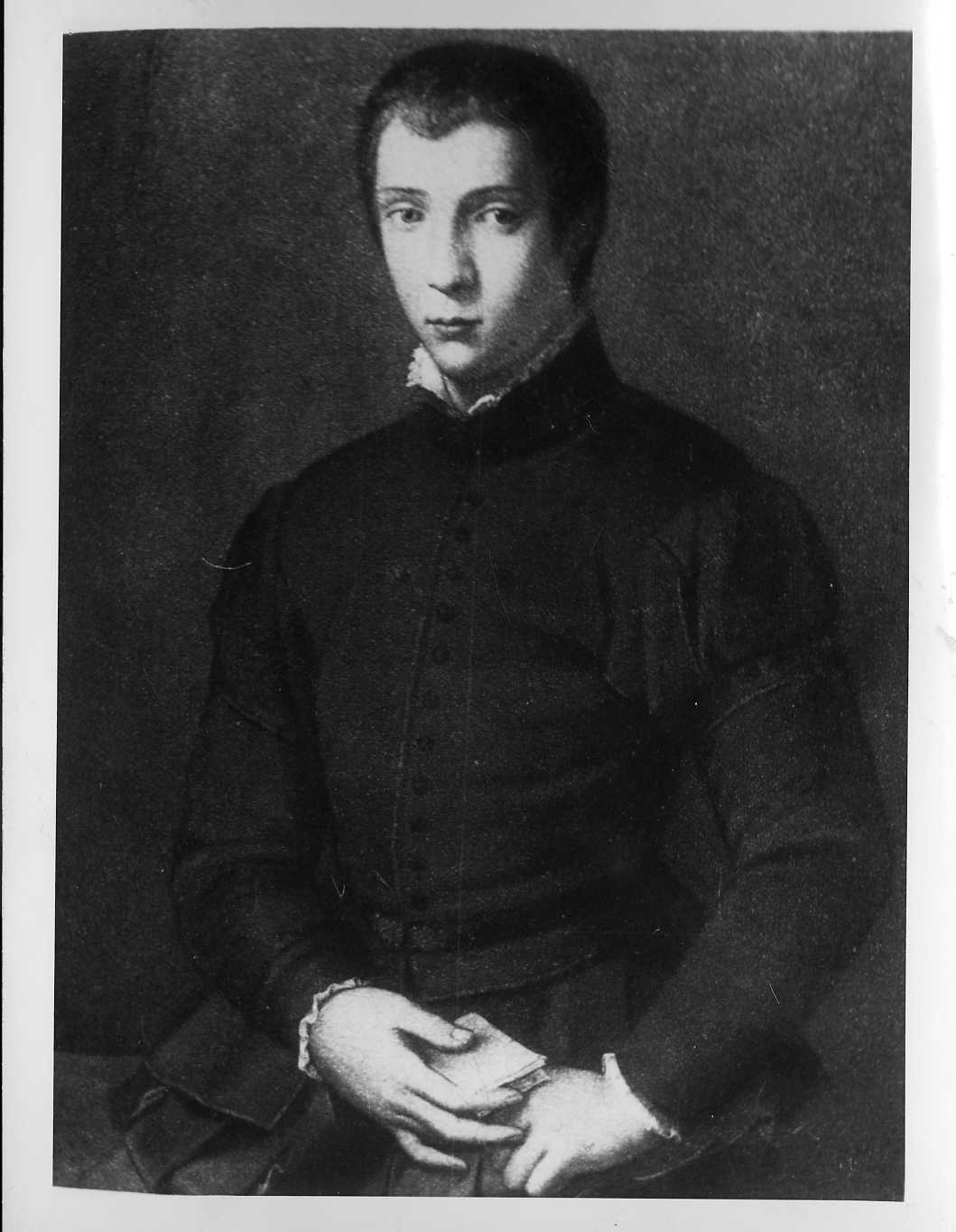 Ritratto di giovane uomo con lettera - Dipinti (positivo) di Bronzino, il, Anonimo (XX)