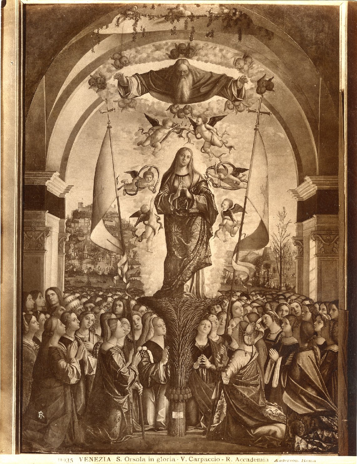 Storie di Sant'Orsola - Sant'Orsola in gloria - Dipinti (positivo) di Carpaccio, Vittore, Anderson, Domenico (ditta) (XIX/ XX)