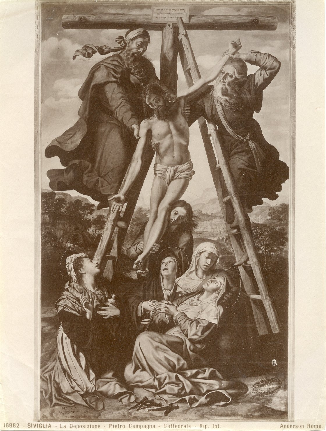 La Deposizione - Dipinti (positivo) di Campana, Pedro de, Anderson, Domenico (ditta) (XIX/ XX)