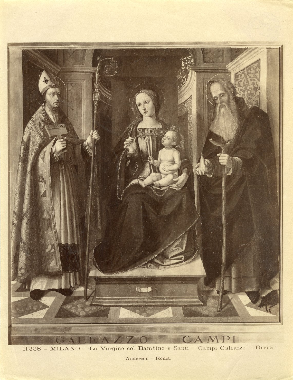 Madonna con Bambino e santi - Dipinti (positivo) di Campi, Galeazzo, Anderson, Domenico (ditta) (XIX/ XX)