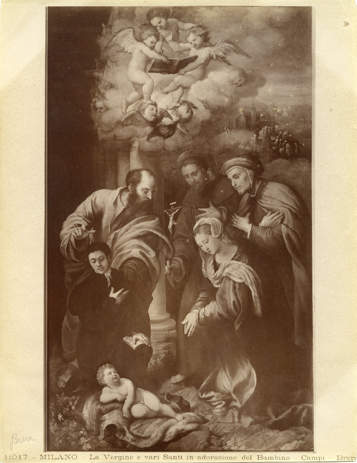 Madonna con Bambino e santi - Dipinti (positivo) di Campi, Giulio, Campi, Galeazzo (attr), Anderson, Domenico (attr) (XIX/ XX)