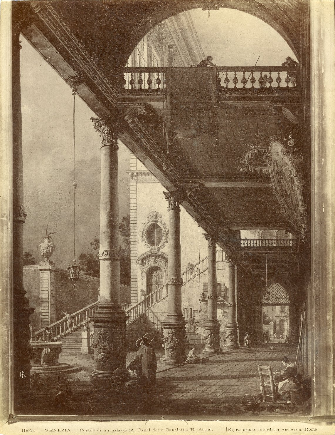 Capriccio - Dipinti (positivo) di Canaletto, il (bottega), Anderson, Domenico (ditta) (XIX/ XX)