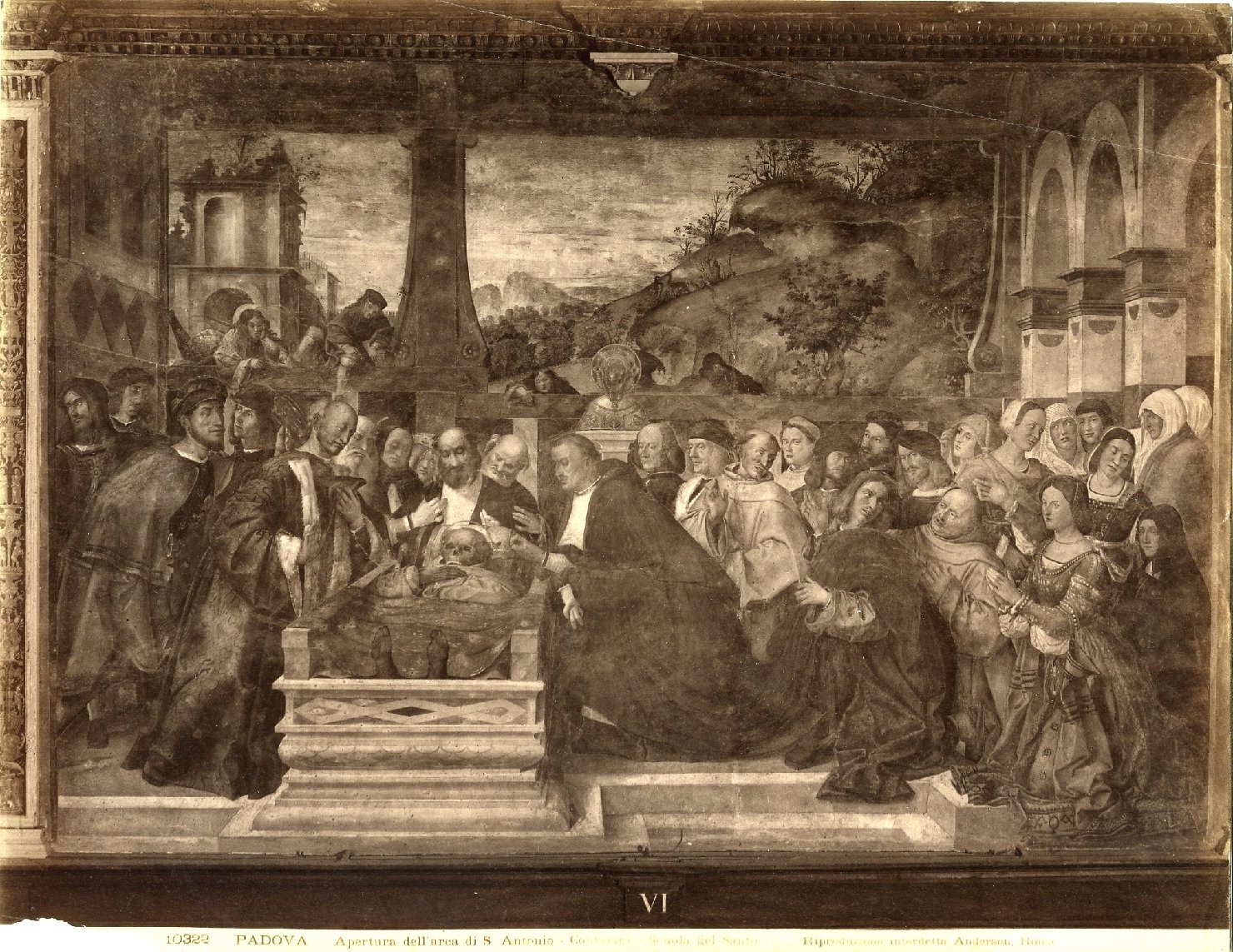 Apertura dell'arca di Sant'Antonio - Dipinti (positivo) di Contarini, Giovanni, Anderson, Domenico (ditta) (XIX/ XX)