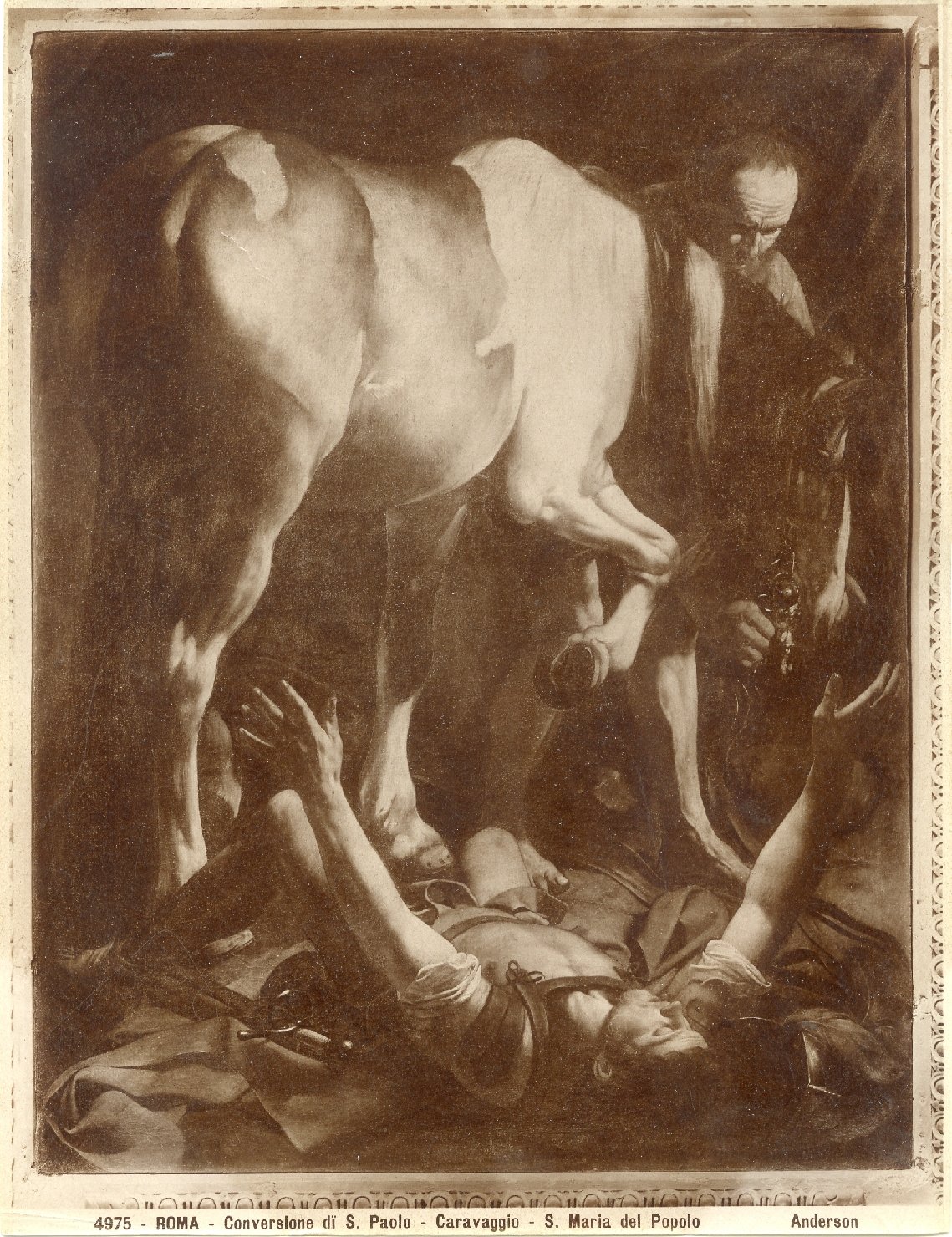 Conversione di San Paolo - Dipinti (positivo) di Caravaggio, Anderson, Domenico (ditta) (XIX/ XX)
