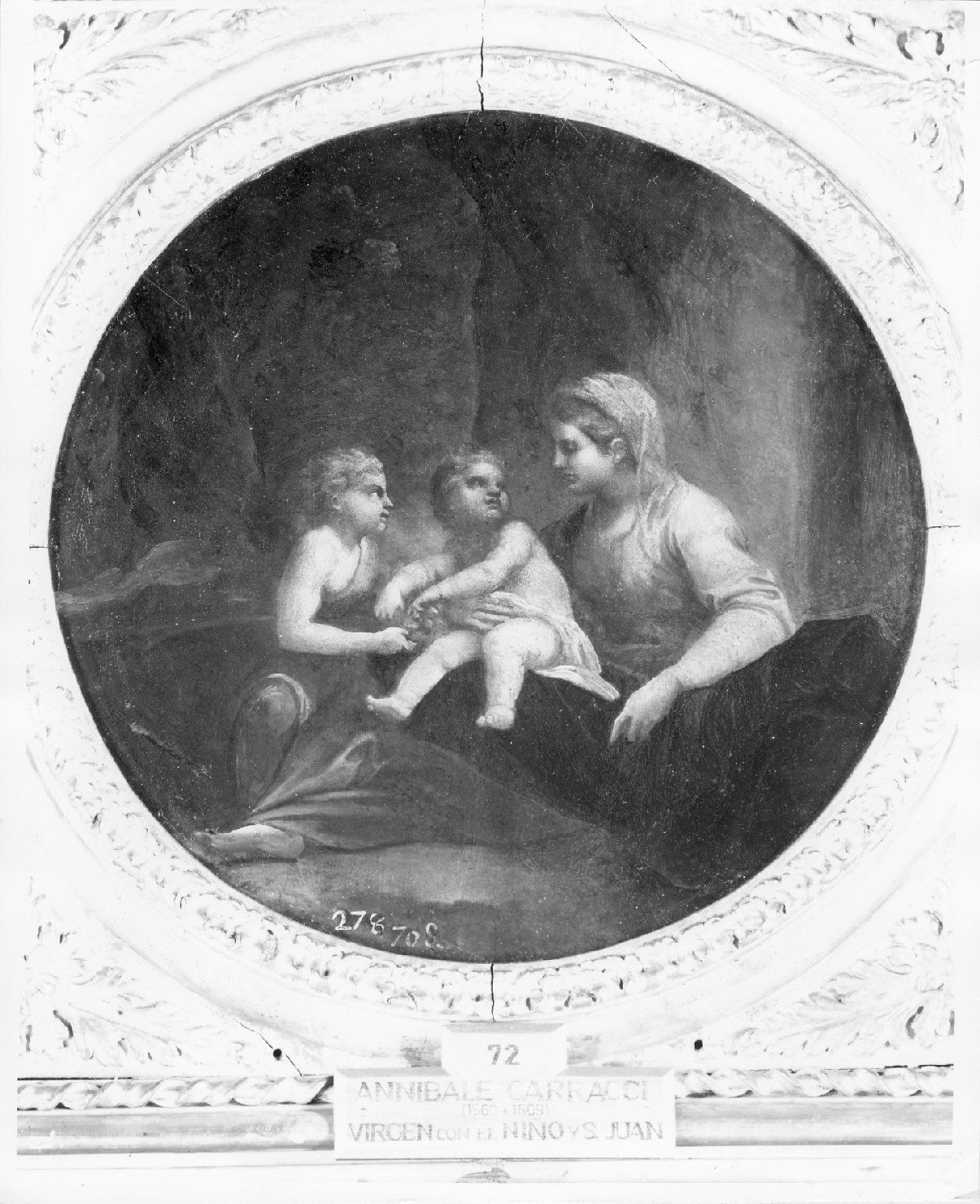 Madonna con Bambino e San Giovannino - Dipinti (positivo) di Carracci, Annibale, Anonimo (XX)