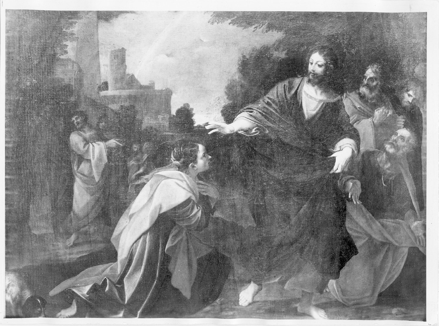 Cristo e la donna di Cana - Dipinti (positivo) di Carracci, Ludovico, Perotti, Mario (XX)