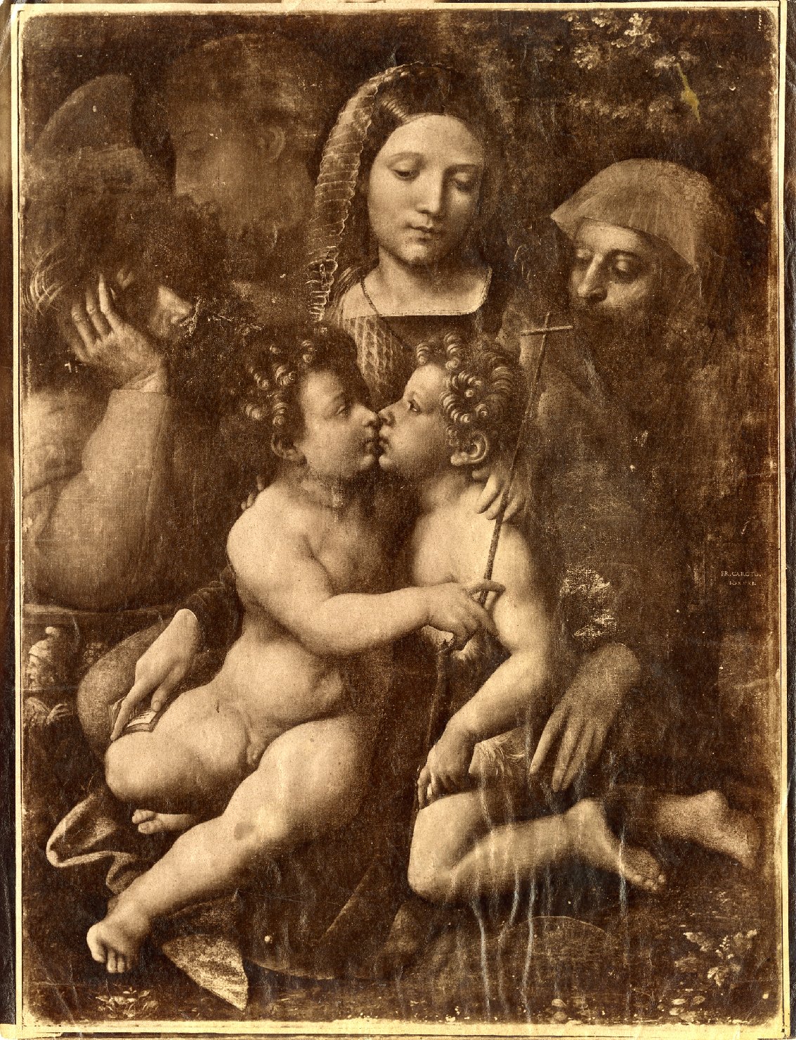 Sacra Famiglia - Dipinti (positivo) di Caroto, Giovanni Francesco, Anonimo (XIX/ XX)