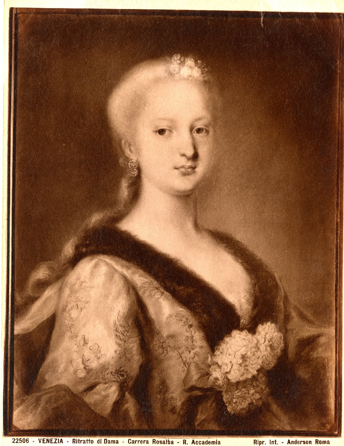 Ritratto di dama - Dipinti (positivo) di Carriera, Rosalba, Anderson, Domenico (ditta) (XIX/ XX)
