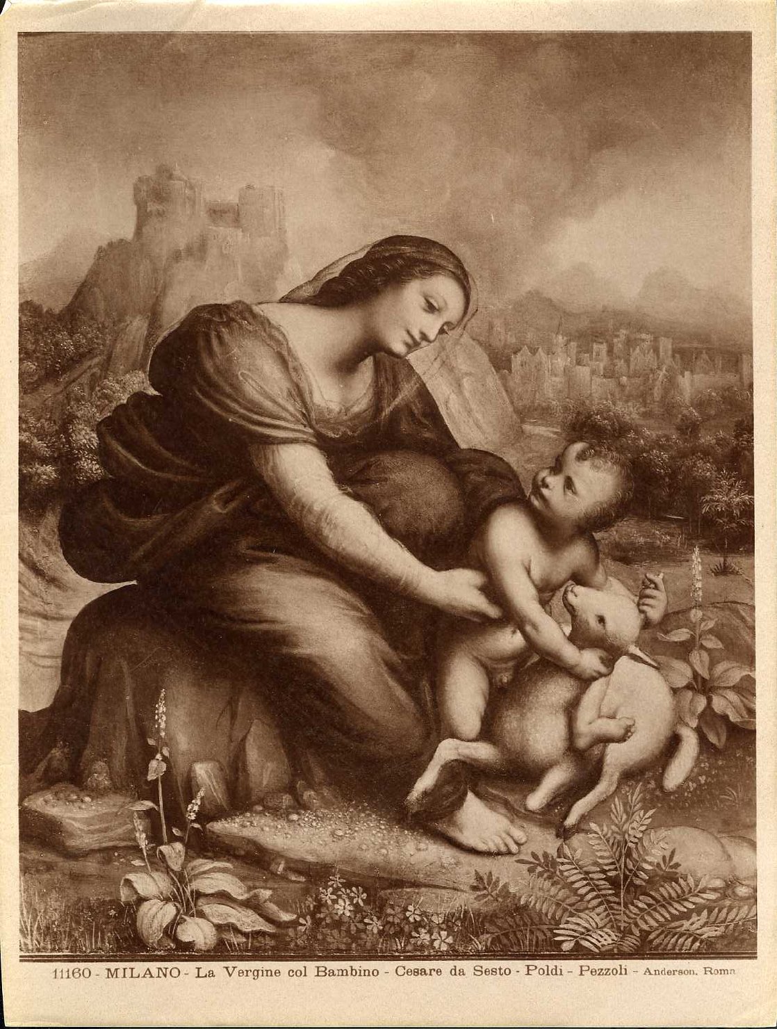 Madonna con Bambino - Dipinti (positivo) di Cesare da Sesto, Anderson, Domenico (ditta) (XIX/ XX)