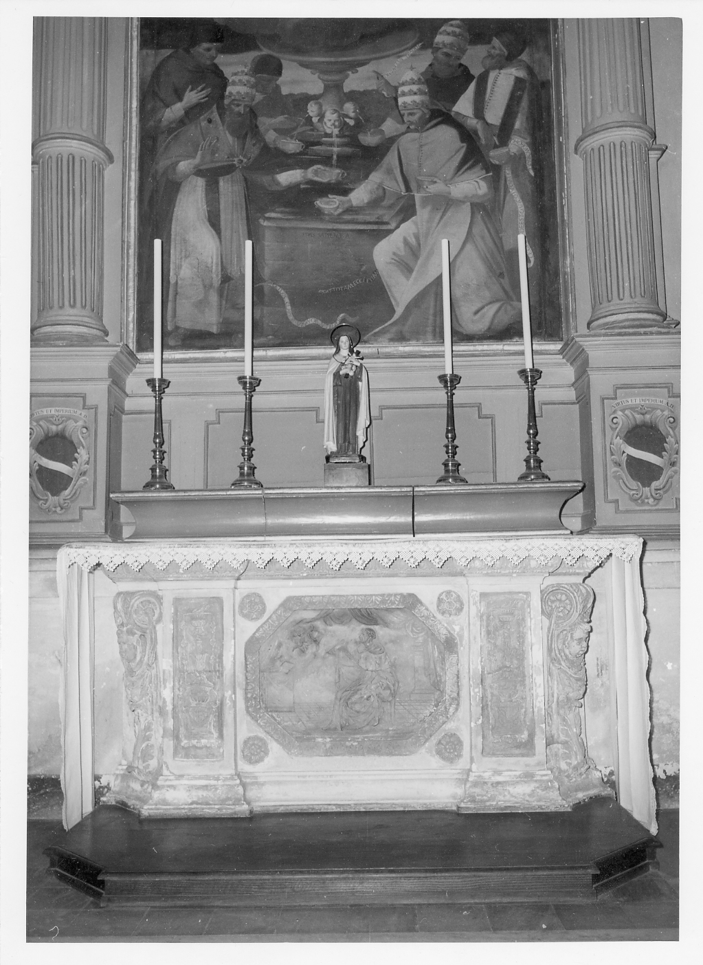 San Tommaso d'Aquino (mensa d'altare, elemento d'insieme) - bottega emiliano-romagnola (seconda metà sec. XVIII)