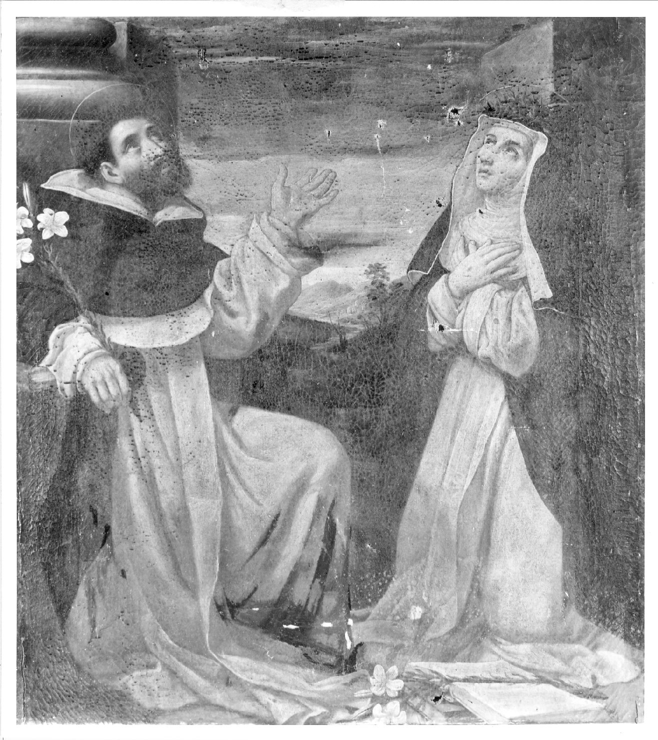 San Domenico e Santa Teresa d'Avila (dipinto) - ambito emiliano (sec. XVII)