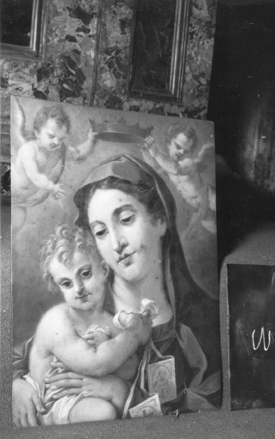 Madonna con Bambino (dipinto) di Guardassoni Alessandro (attribuito) (sec. XIX)