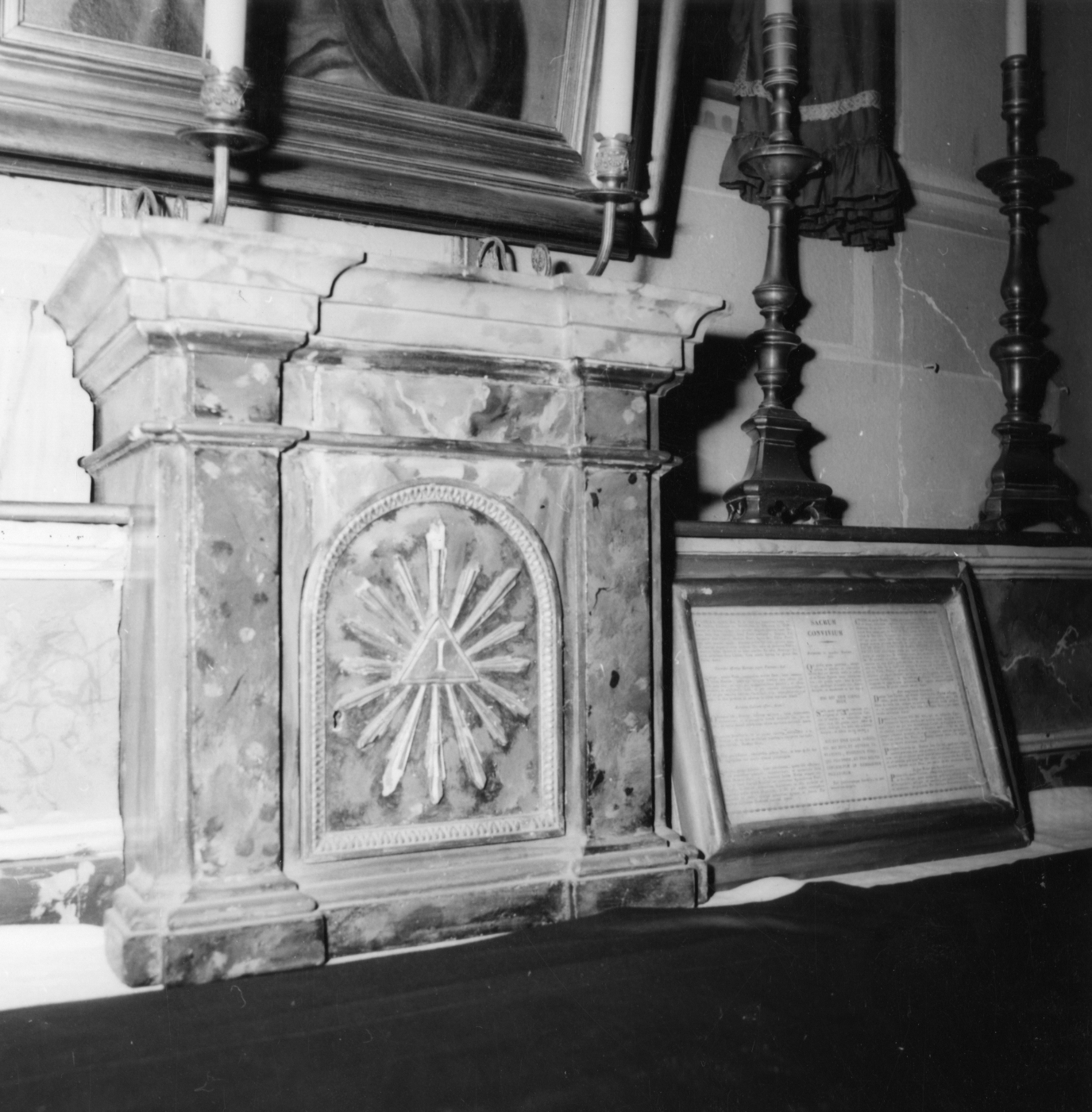 tabernacolo - a frontale architettonico - bottega italiana (sec. XVIII)