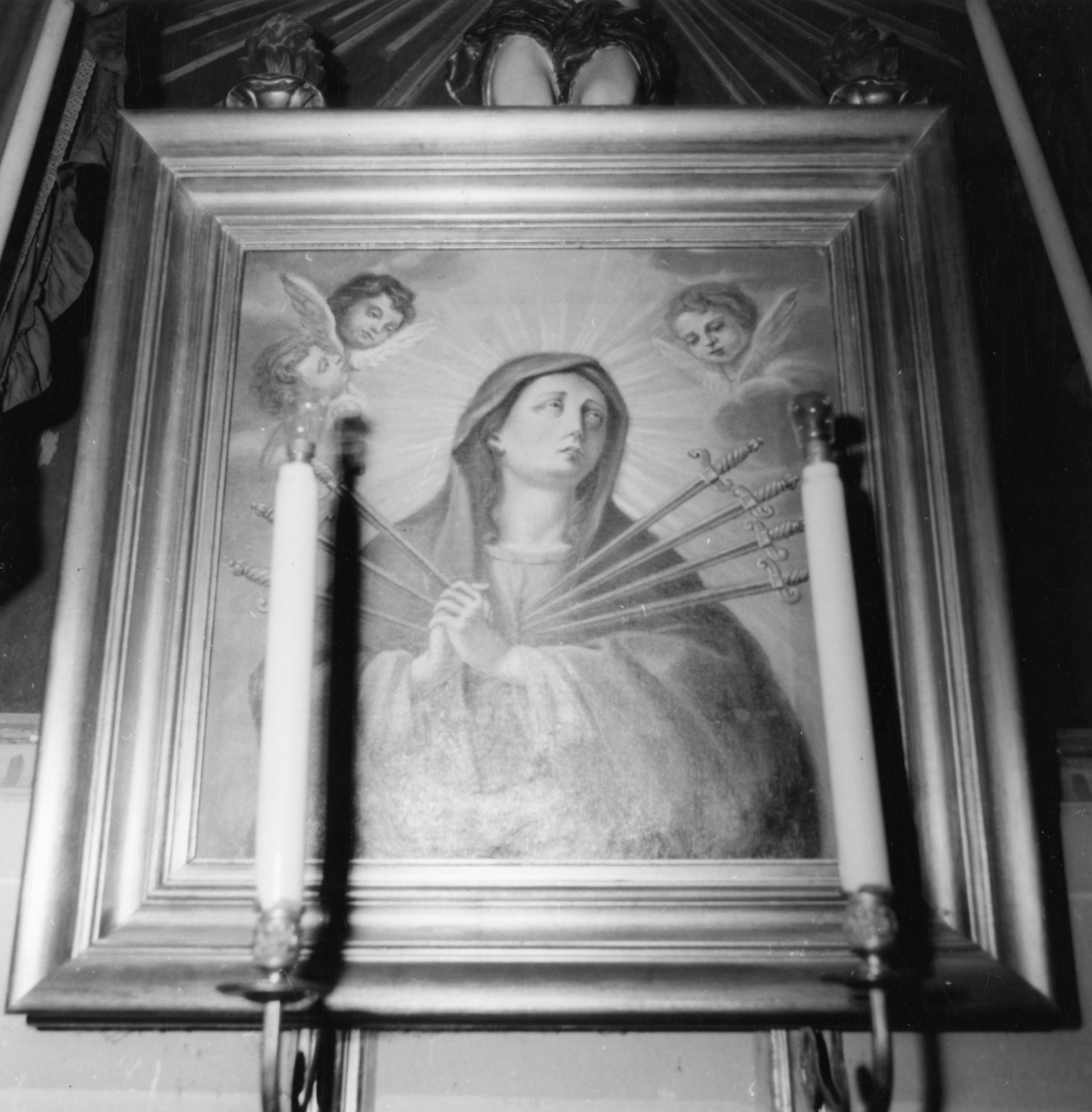 Madonna trafitta da sette spade (quadro d'altare) - ambito bolognese (sec. XVIII)