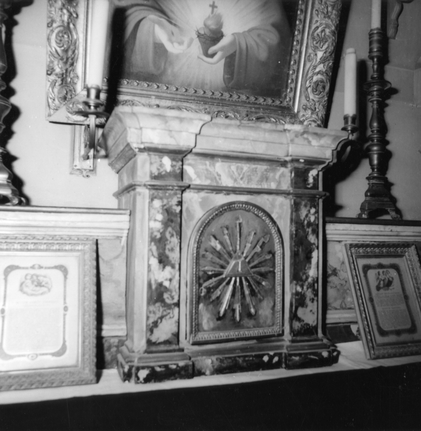 tabernacolo - a frontale architettonico - bottega italiana (sec. XIX)