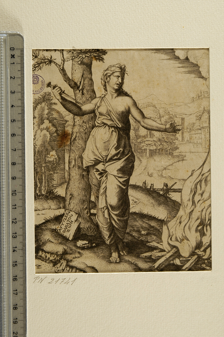 morte di Didone (stampa) di Raimondi Marcantonio, Sanzio Raffaello (sec. XVI)